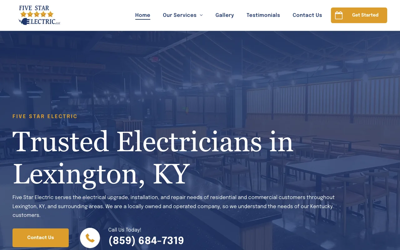 Five Star Electric homepage