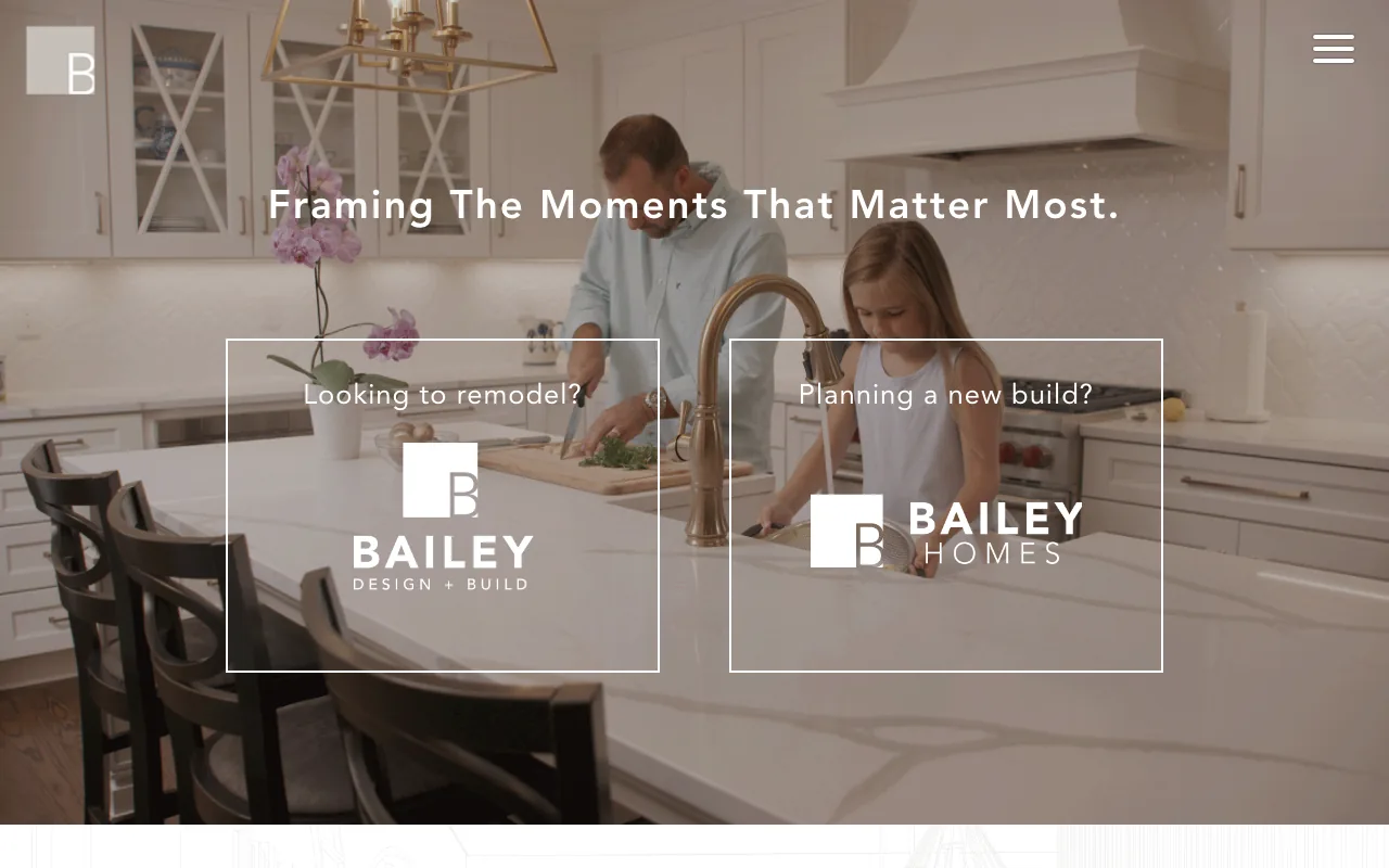 Bailey Design + Build homepage