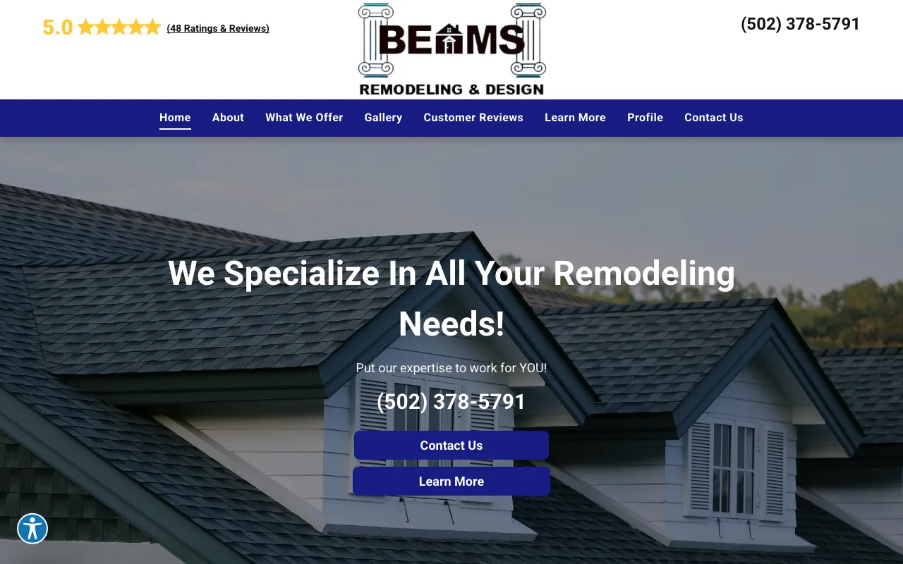 Beams Remodeling & Design homepage
