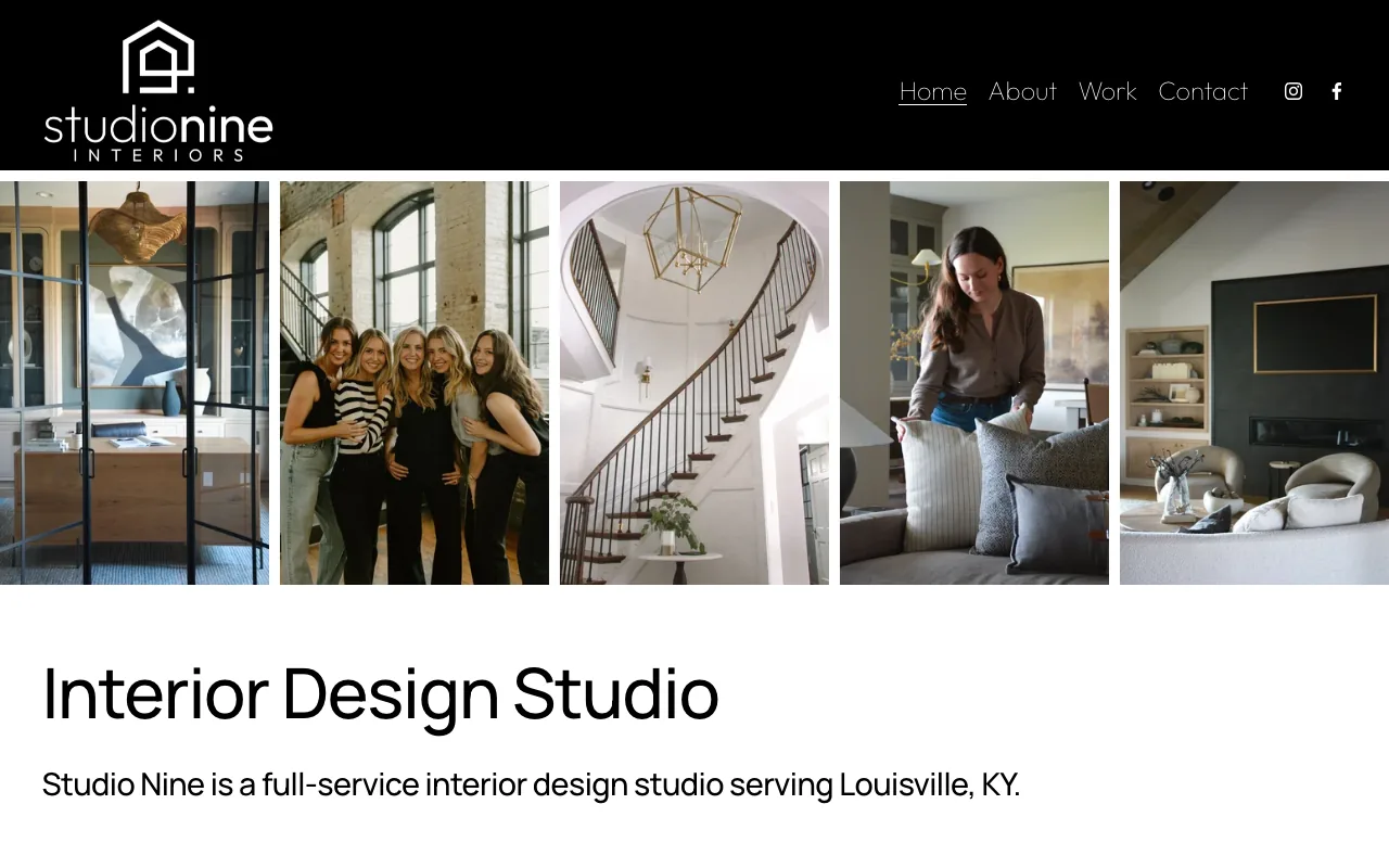 Studio Nine Interiors homepage