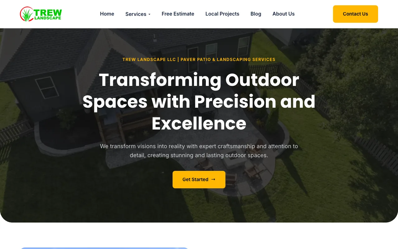 Trew Landscape homepage