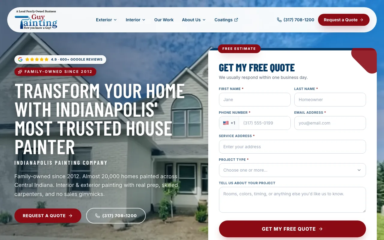 Guy Painting homepage