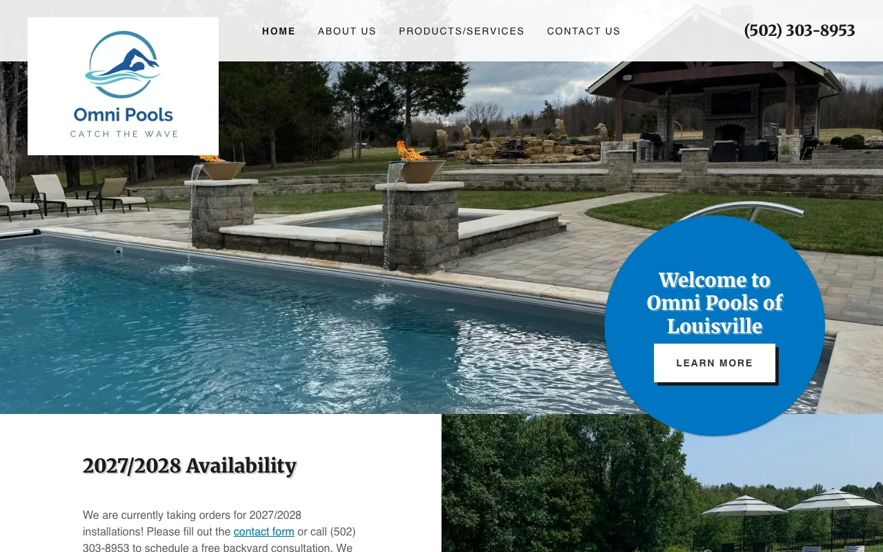 Omni Pools of Louisville homepage
