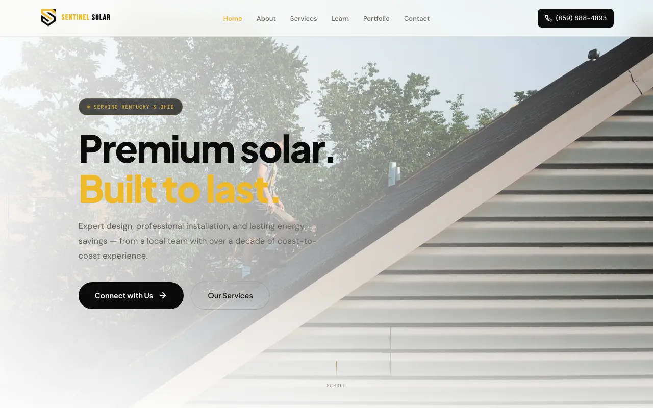 Sentinel Solar homepage