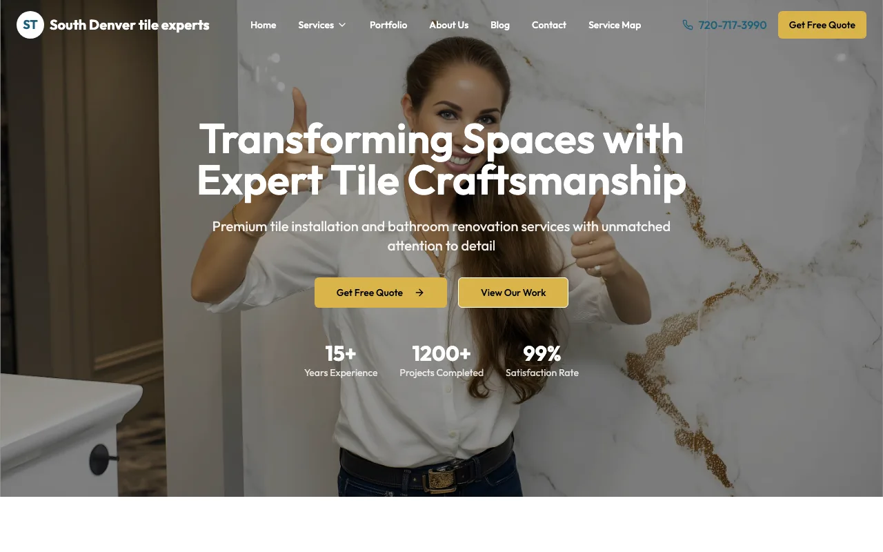 South Denver Tile Experts homepage