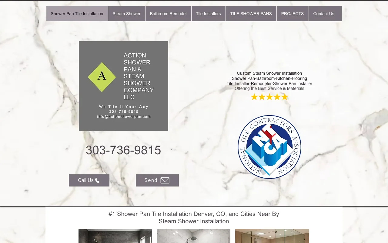 Action Shower Pan & Steam Shower homepage