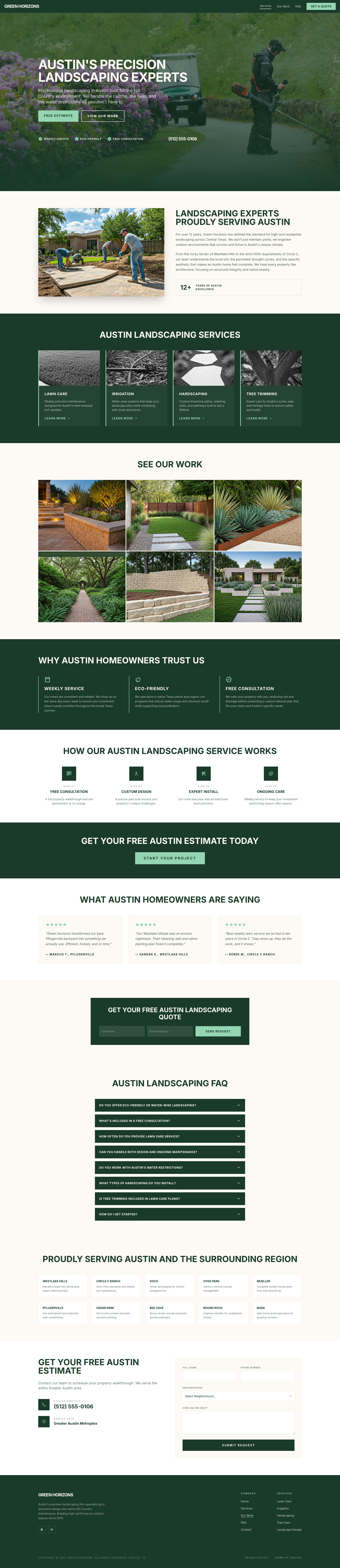 Contractor website mockup example