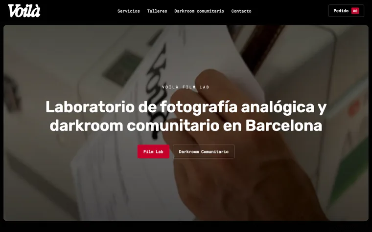 Voilà Film Lab website designed by Sloans Websites