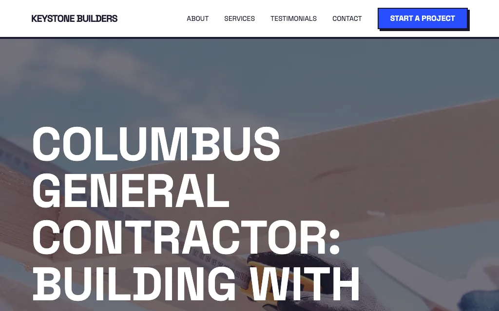 Keystone Builders — Playful & Creative general contractor website example