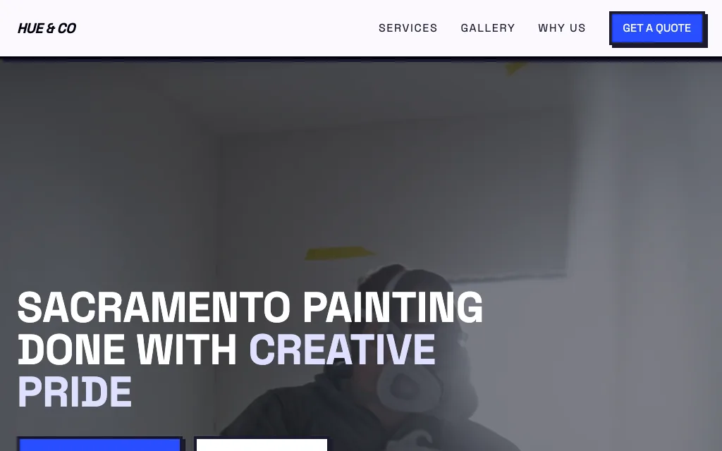 Hue & Co Painting — Playful & Creative painting website example