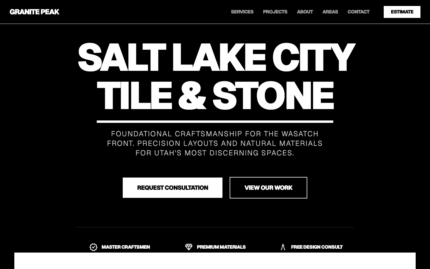 Tile & Stone website mockup example