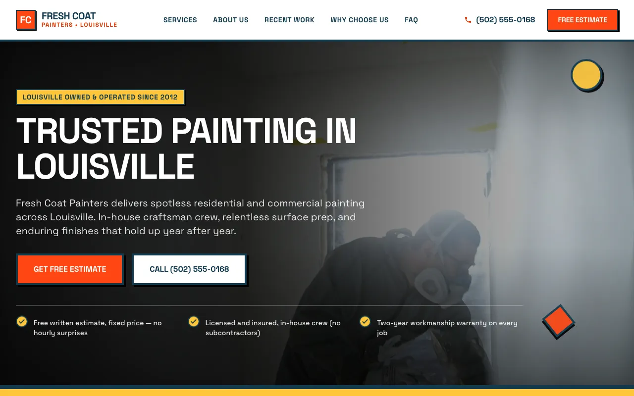 Fresh Coat Painters website
