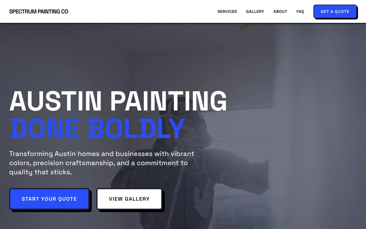 Spectrum Painting Co mockup